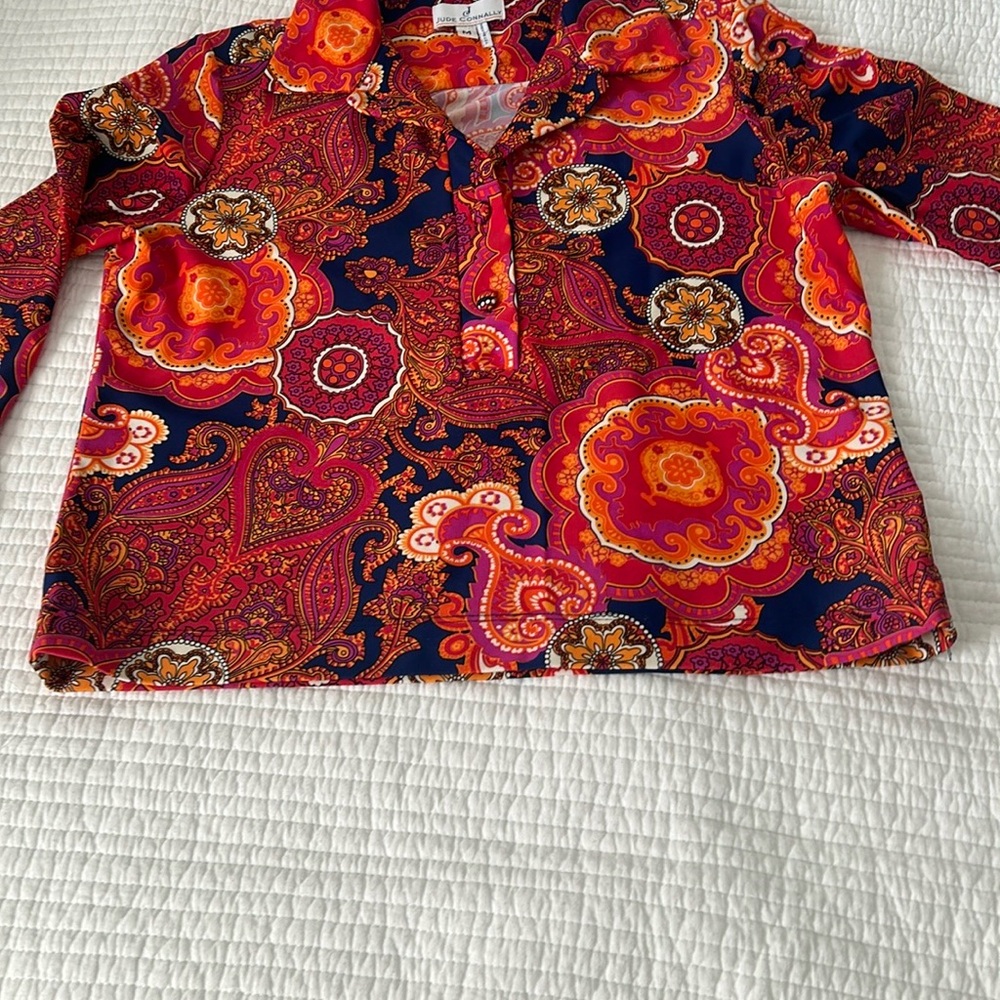 Jude Connally sz m women’s  Paisley long sleeve Shirt